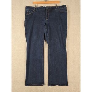 Old Navy Womens Boot-Cut Secret-Slim Pockets Dark Wash Blue Denim‎ Jeans 42x30